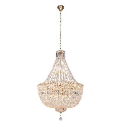 Classique Large 75cm 18 Light Basket Crystal Glass Chandelier
