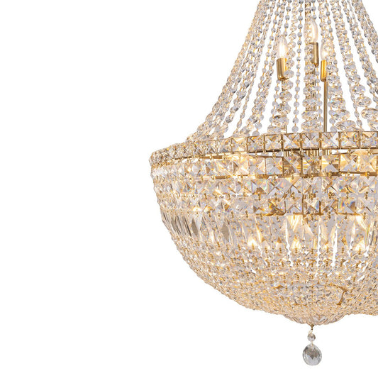 Classique Grand 100cm 27 Light Basket Crystal Glass Chandelier