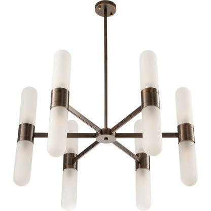 Hepburn 12 Light Pendant Antique Brass