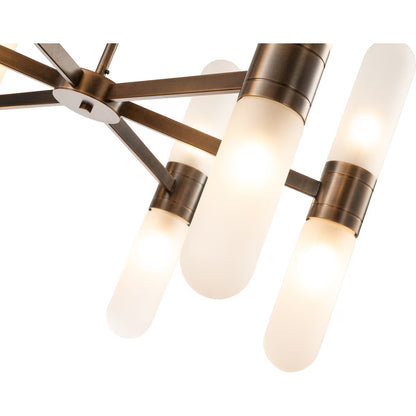 Hepburn 12 Light Pendant Antique Brass