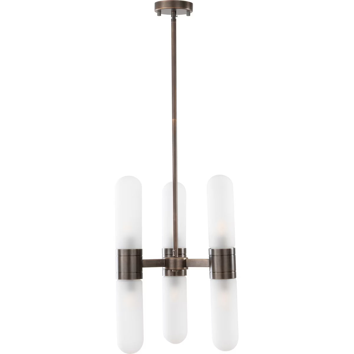 Hepburn 6 Light Pendant Antique Brass
