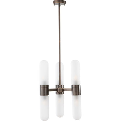 Hepburn 6 Light Pendant Antique Brass
