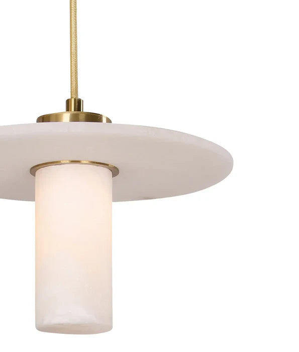 Lucerna Marble Cylinder Brass Single Pendant