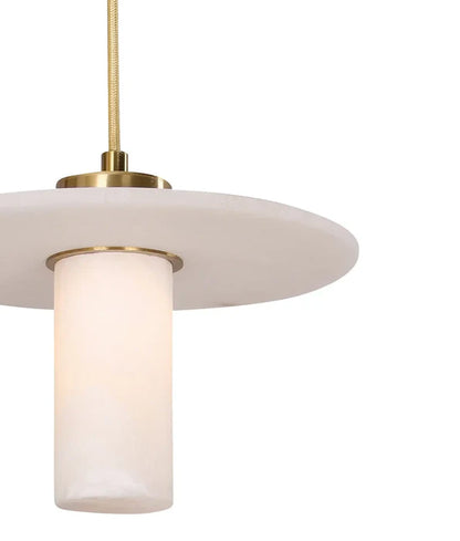 Lucerna Marble Cylinder Brass Single Pendant