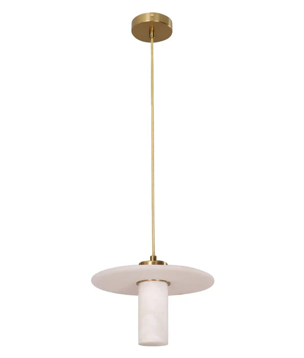 Lucerna Marble Cylinder Brass Single Pendant