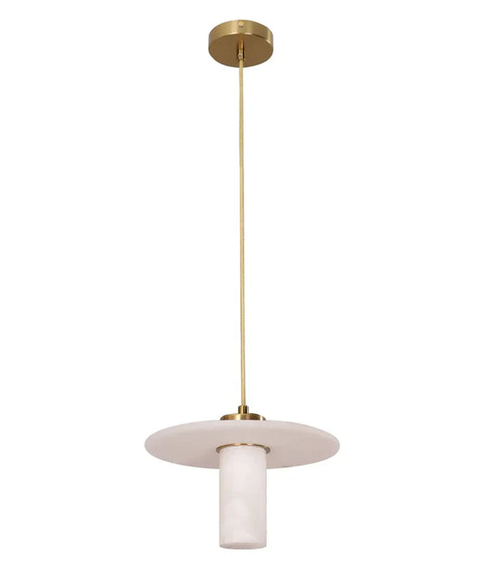 Lucerna Marble Cylinder Brass Single Pendant