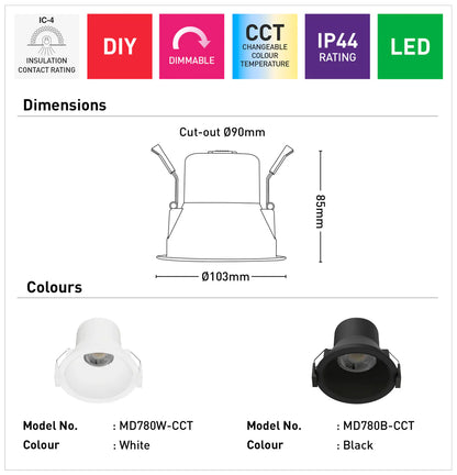 Cruz 8w LED Downlight