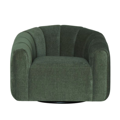 Florence Swivel Green Accent Chair