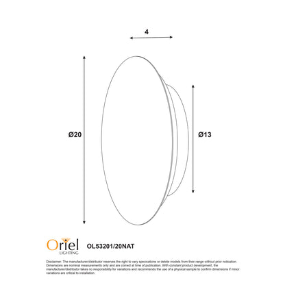 DOT.20 Natural Wood Wall Light