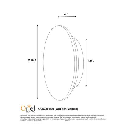 DOT.20 Scalloped Wood Wall Light