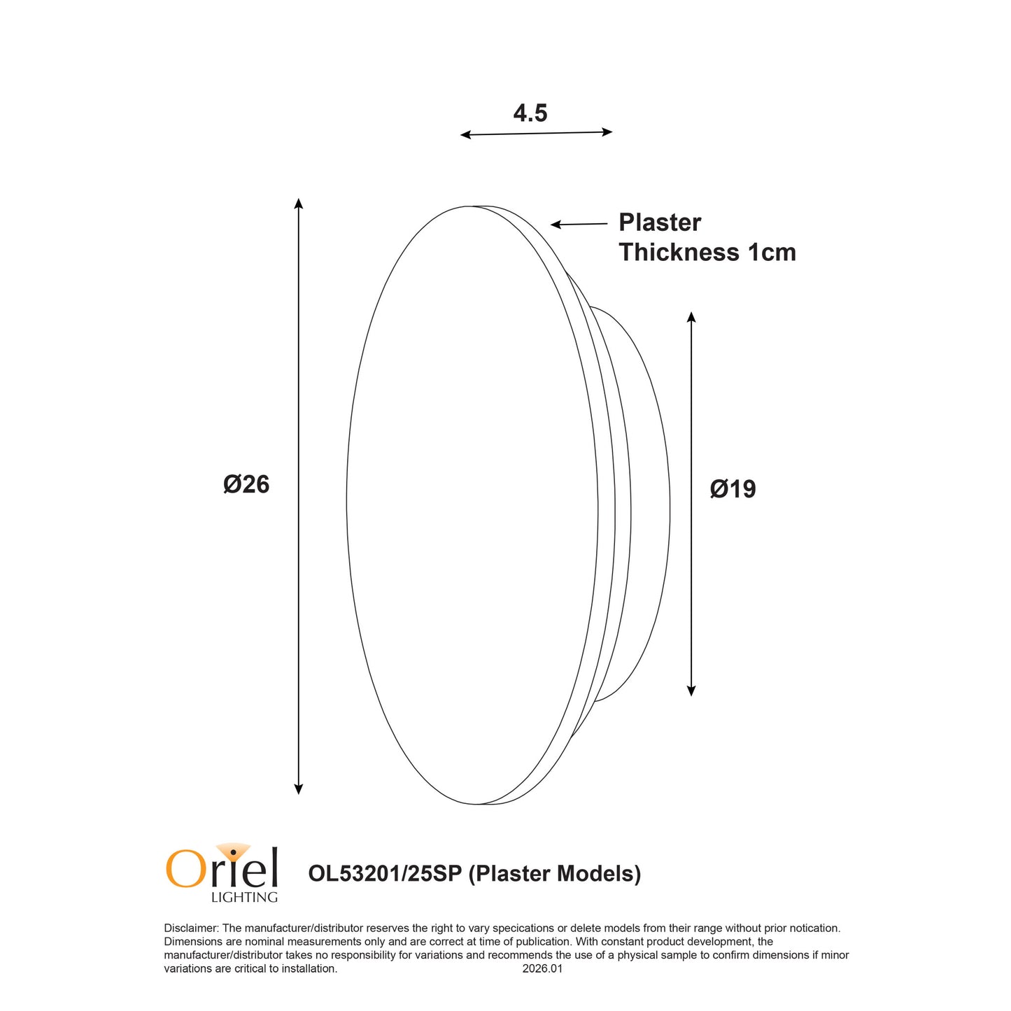 DOT.25 Scalloped Plaster Wall Light