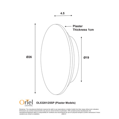 DOT.25 Scalloped Plaster Wall Light