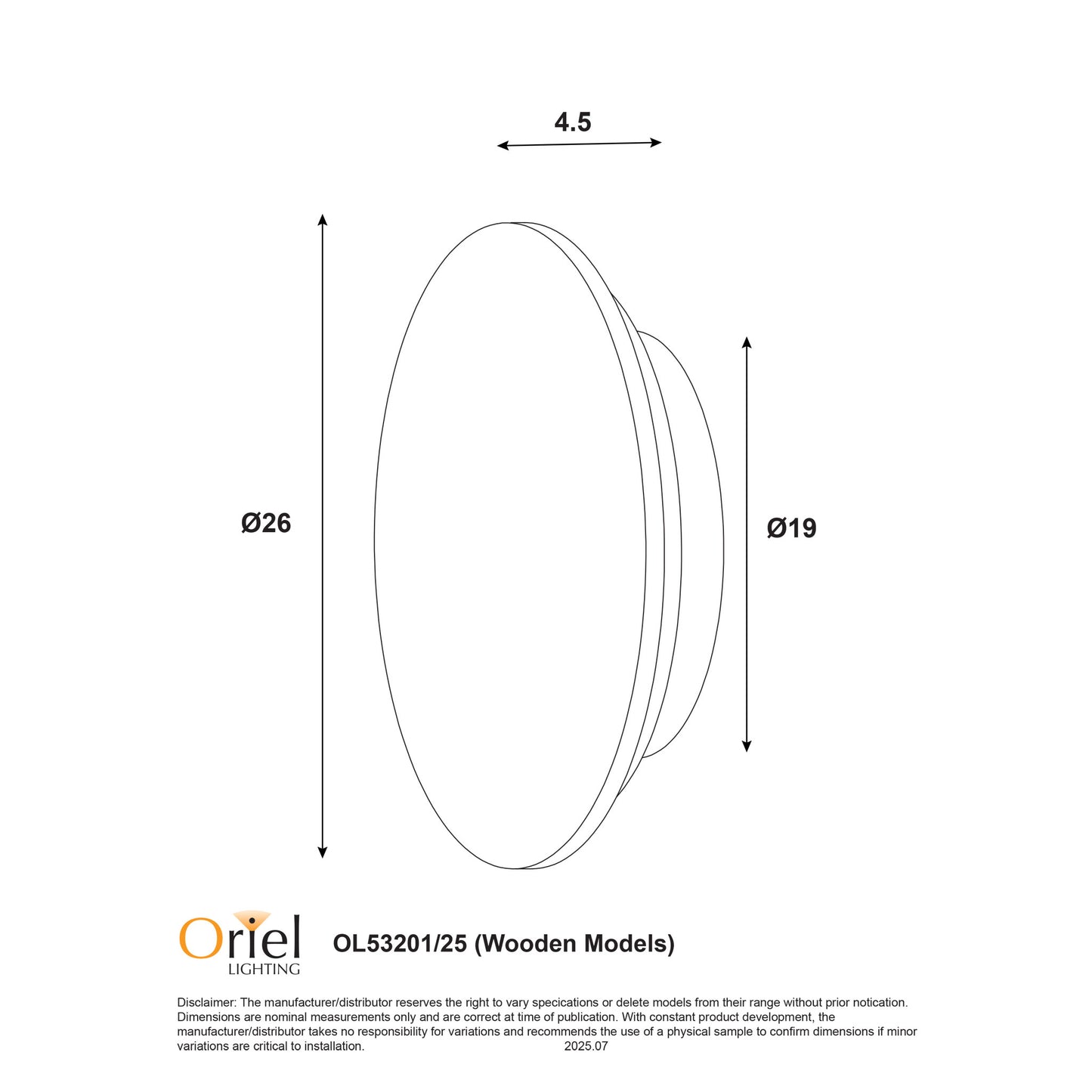 DOT.25 Scalloped Wood Wall Light