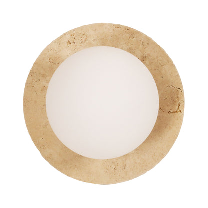 Elf G9 Travertine Decorative Opal Glass Wall Light