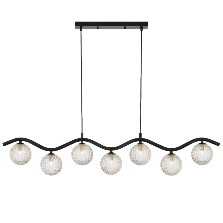 Orton 7 Light Black Pendant