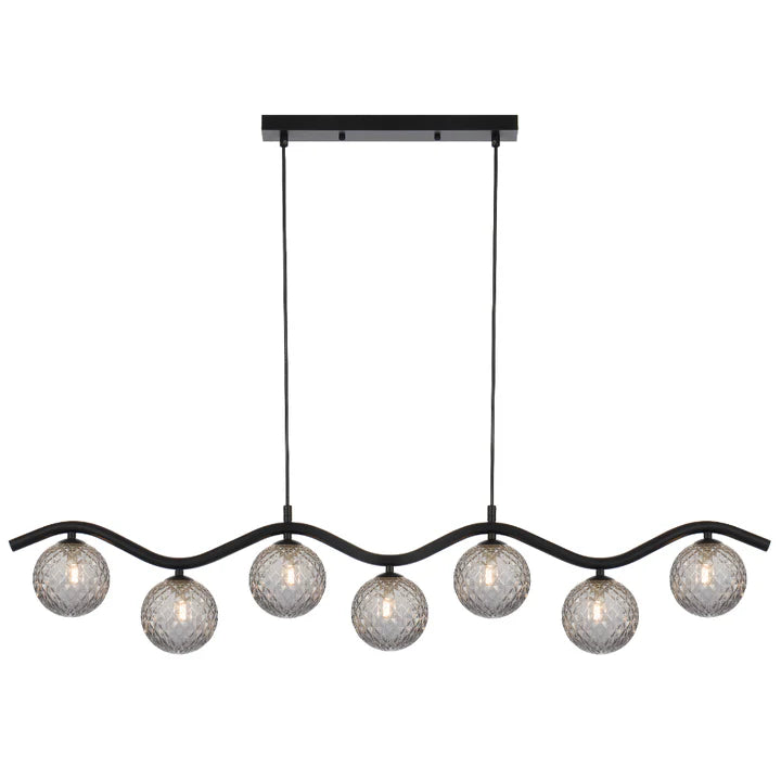 Orton 7 Light Black Pendant