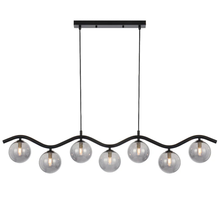 Orton 7 Light Black Pendant