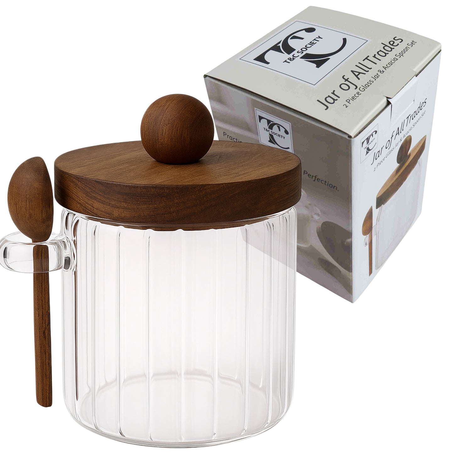 Acacian Pantry Jar with Spoon