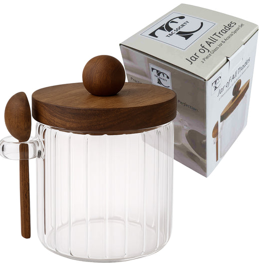 Acacian Pantry Jar with Spoon