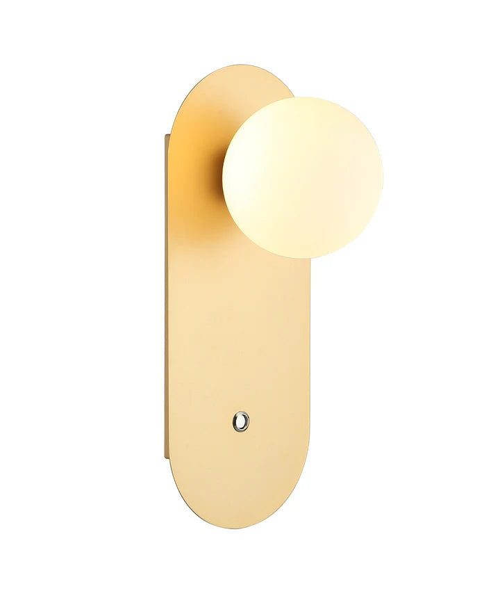 Ovalis Opal Wall Light with Switch