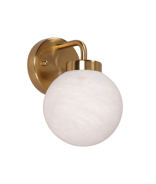 Palla Marble Sphere Brass Wall Light