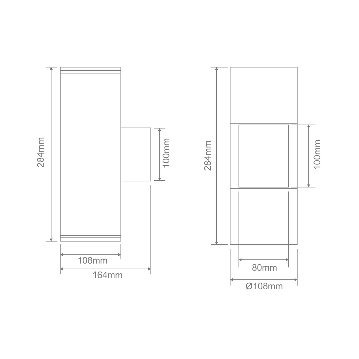 Piper PRO Square Up/Down Wall Light