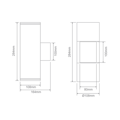 Piper PRO Square Up/Down Wall Light
