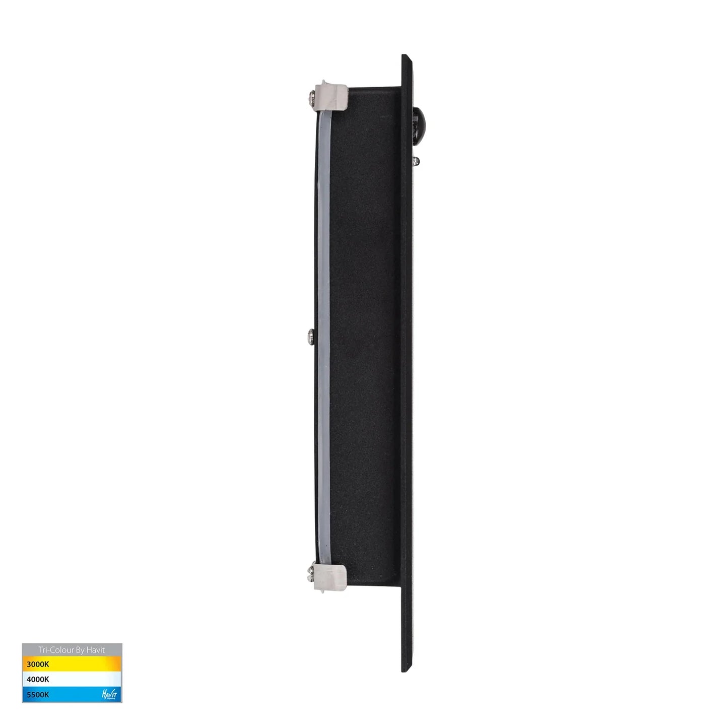 Paso Recessed LED Step Light Black or White with Sensor