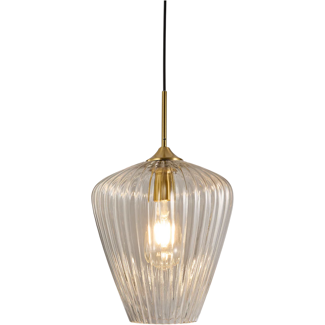 Ribbon Fluted Glass Pendant Light 280mm