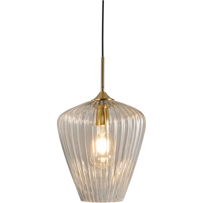 Ribbon Fluted Glass Pendant Light 280mm
