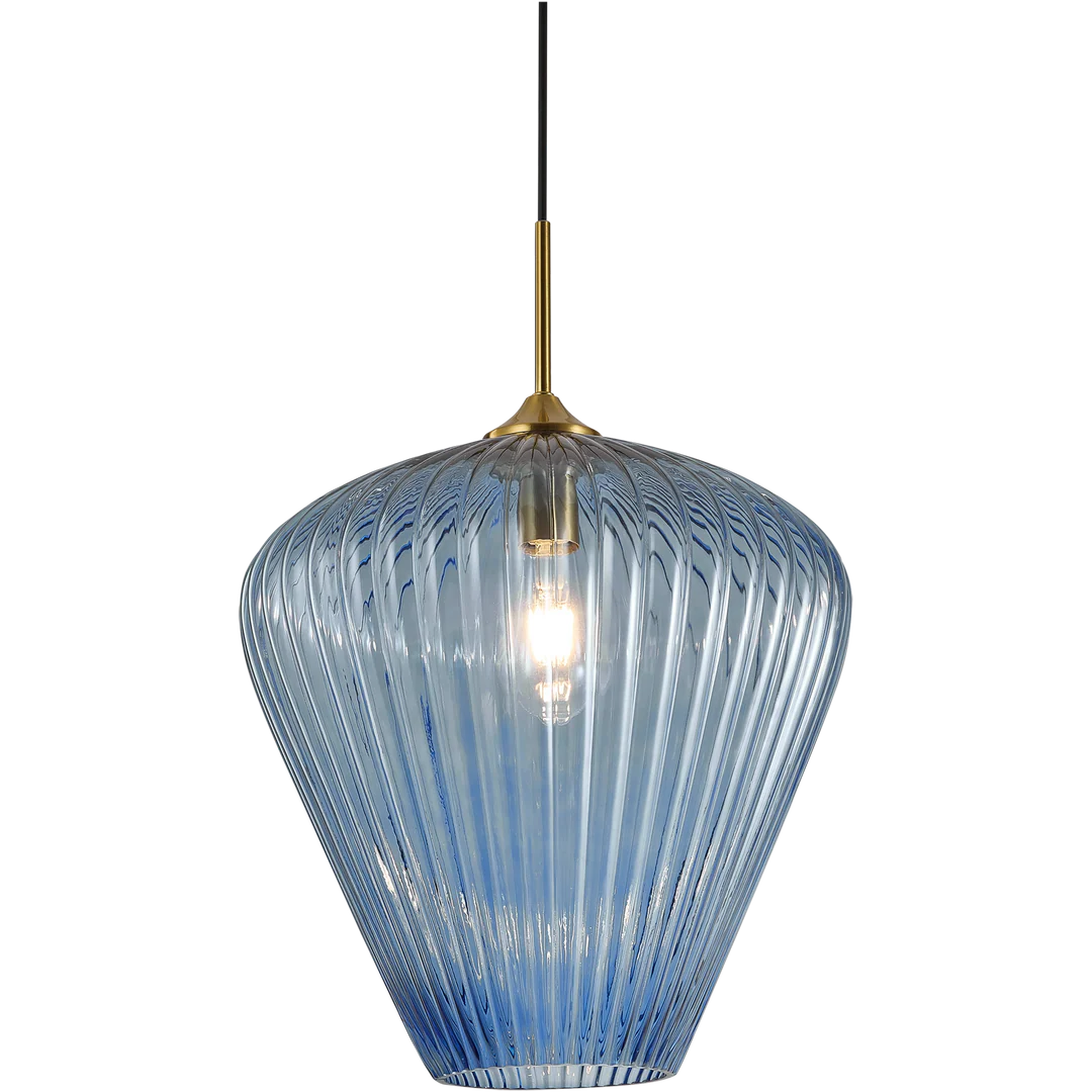 Ribbon Fluted Glass Pendant Light 360mm