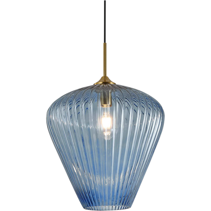 Ribbon Fluted Glass Pendant Light 360mm