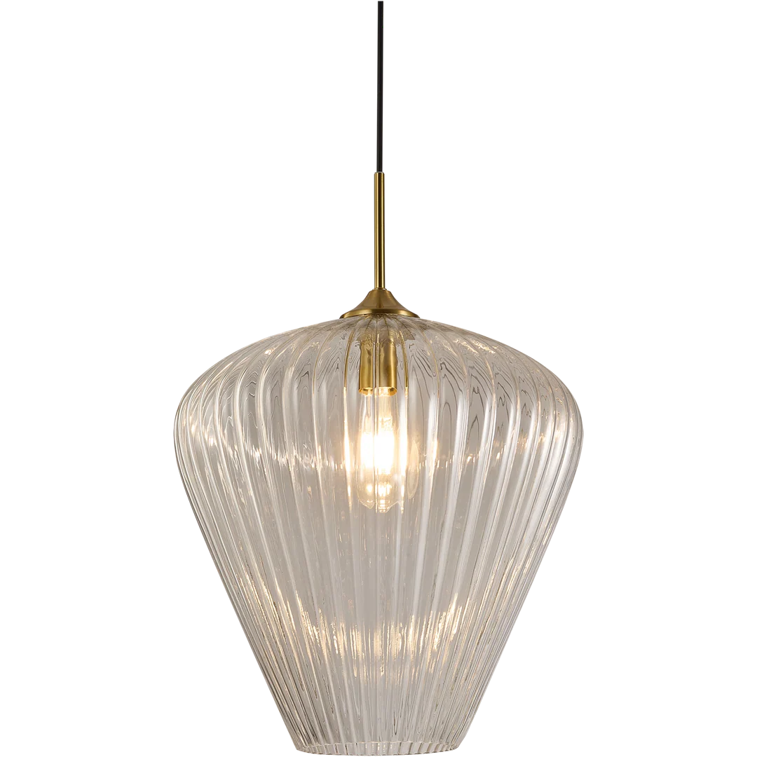 Ribbon Fluted Glass Pendant Light 360mm