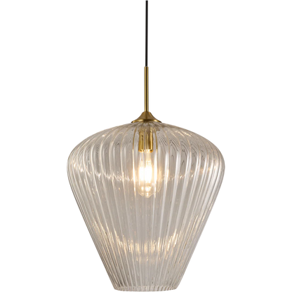 Ribbon Fluted Glass Pendant Light 360mm