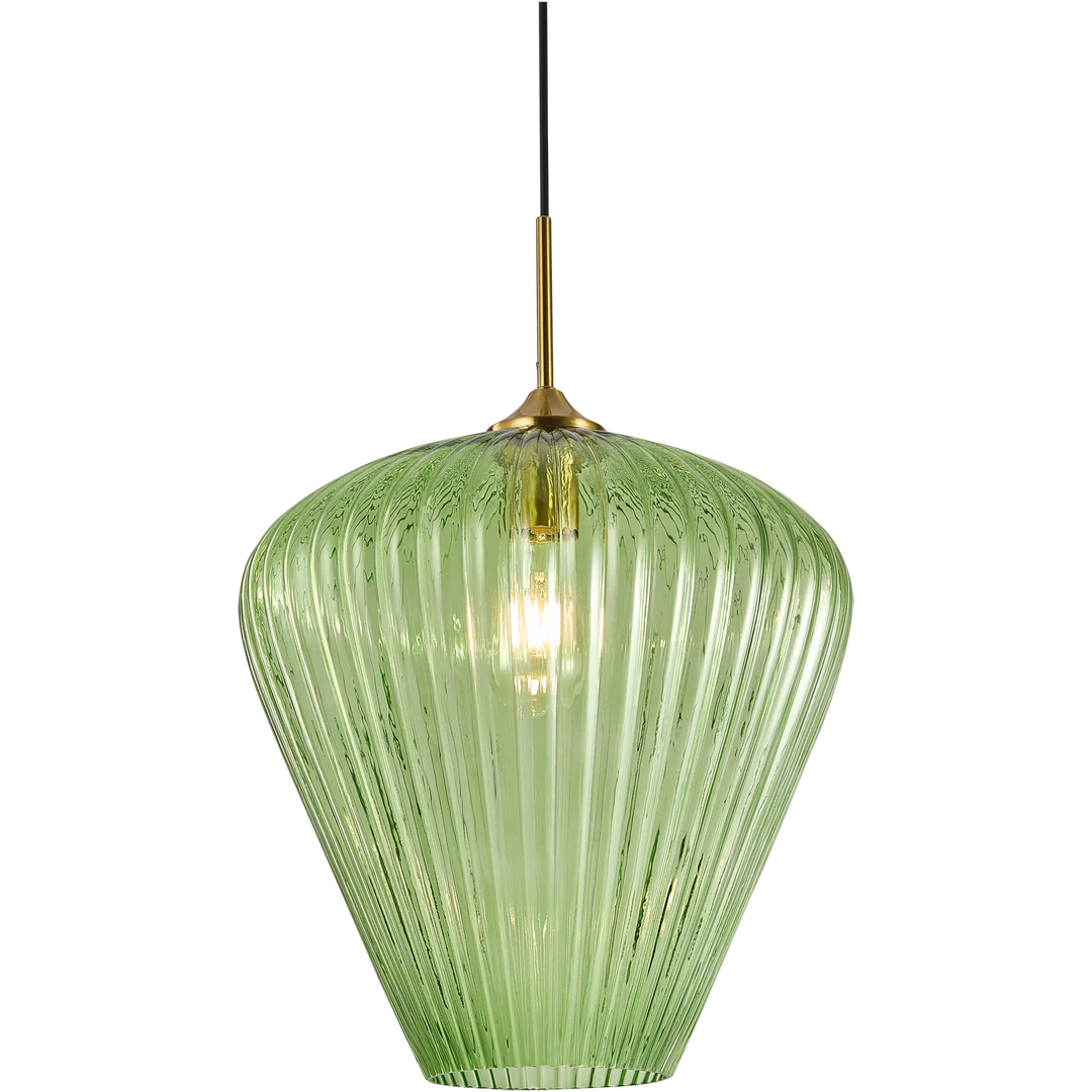Ribbon Fluted Glass Pendant Light 360mm