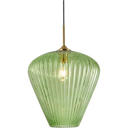 Ribbon Fluted Glass Pendant Light 360mm