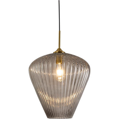 Ribbon Fluted Glass Pendant Light 360mm