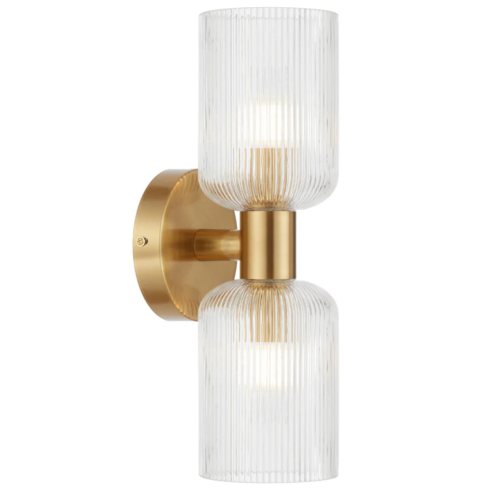 Riven 2 Light Glass Wall Light