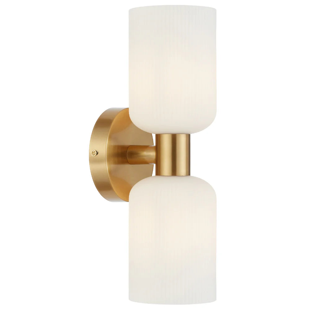 Riven 2 Light Glass Wall Light