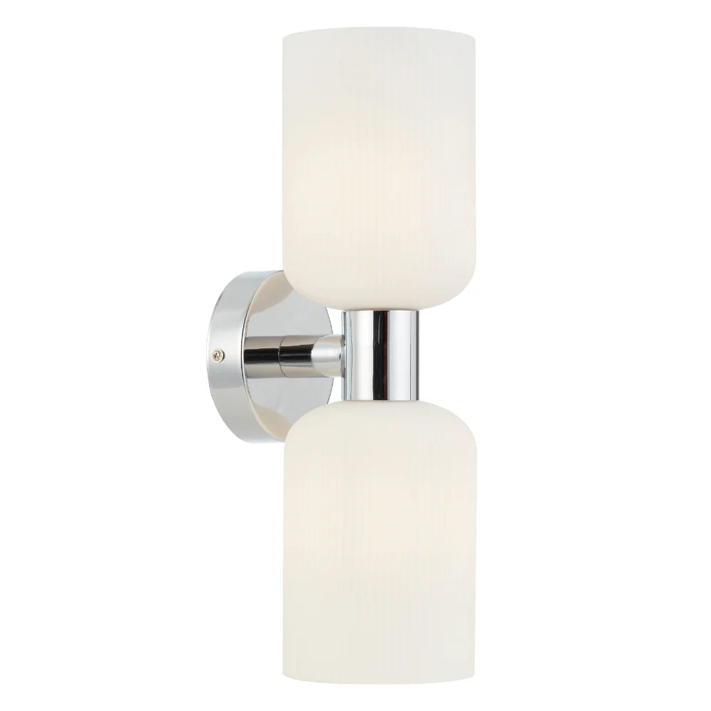 Riven 2 Light Glass Wall Light