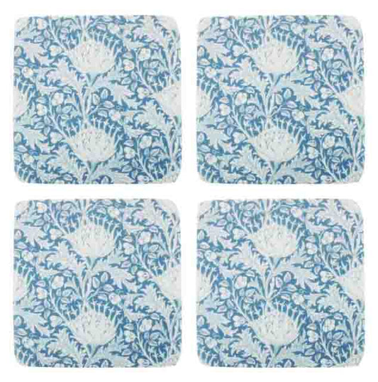S/4 In Blue Time Resin Coasters