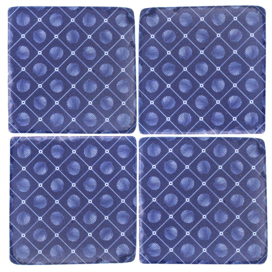 S/4 Clam Jam Resin Coasters