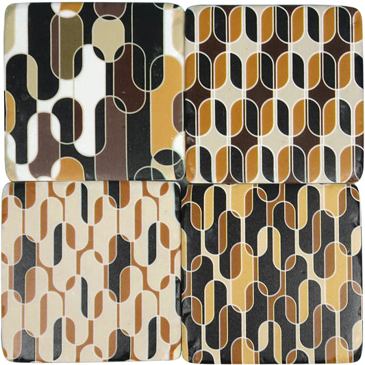 Groovy Bean Coasters Set/4