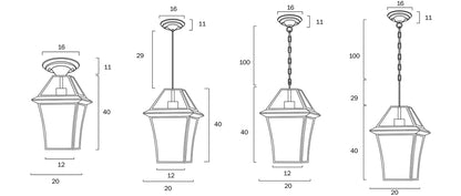 Rye 20 Outdoor 1 Light Pendant Small