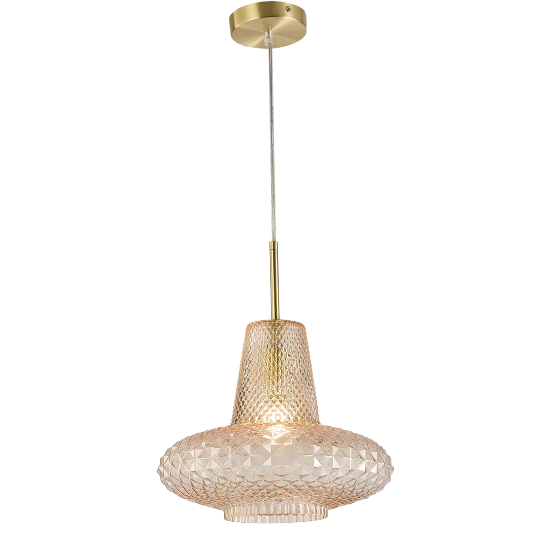 Calibo Sculpt Faceted Cut Glass 1 Light Pendant