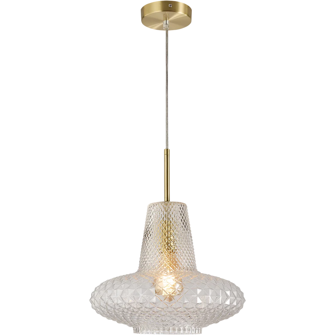 Calibo Sculpt Faceted Cut Glass 1 Light Pendant