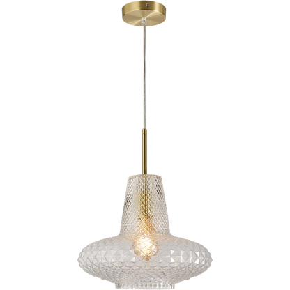 Calibo Sculpt Faceted Cut Glass 1 Light Pendant