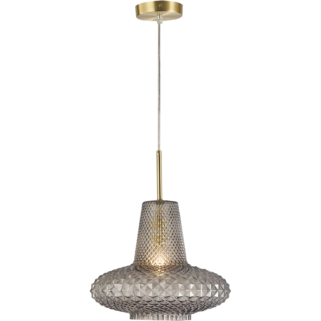 Calibo Sculpt Faceted Cut Glass 1 Light Pendant