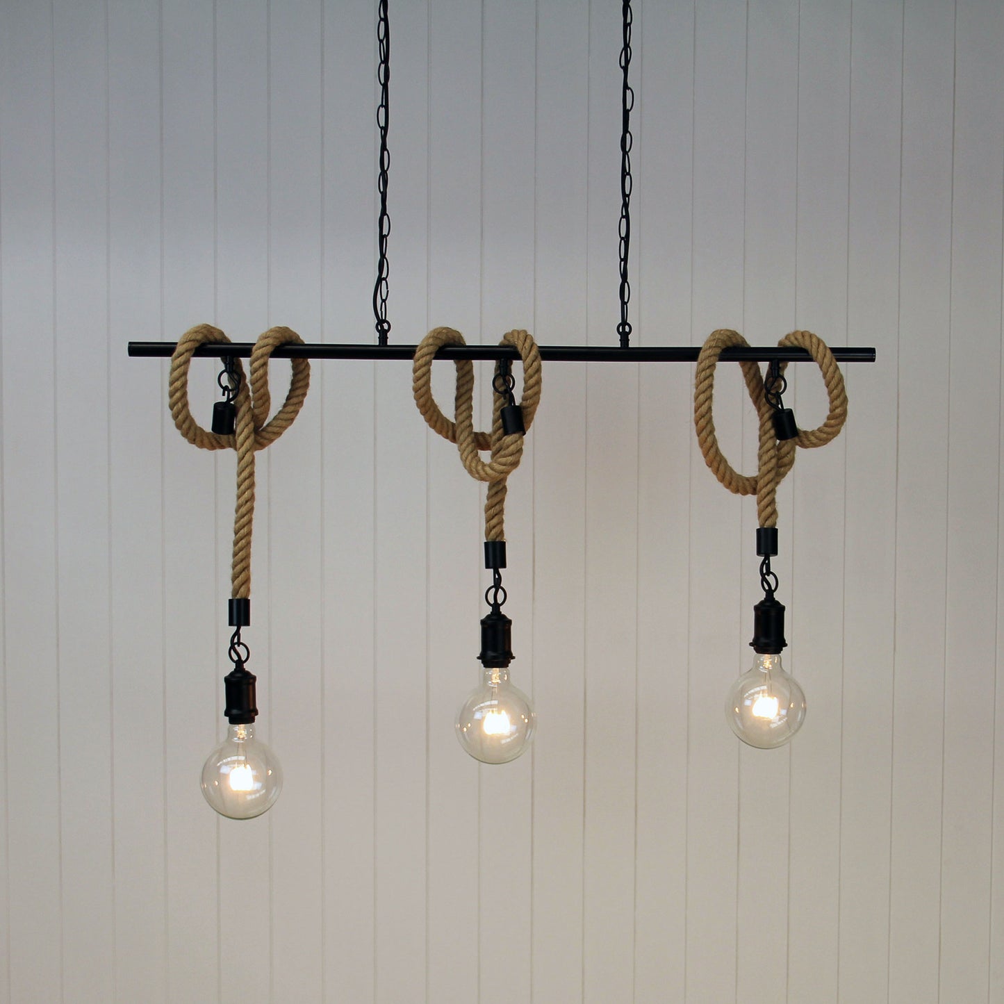 Rope 3 Light Pendant