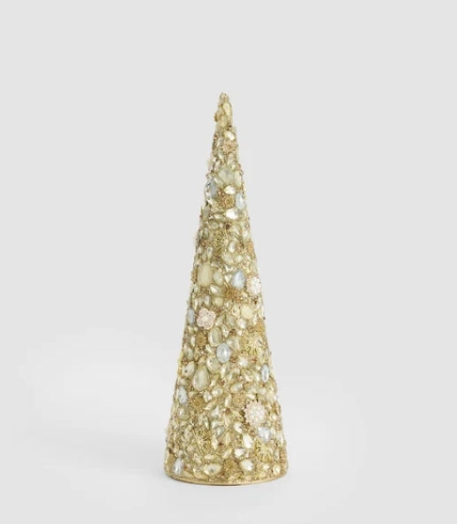 Oro Gem Cone Tree Gold Small
